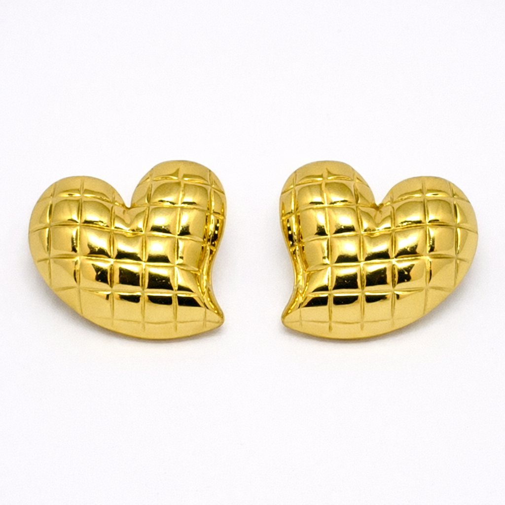 Cushion Heart Studs