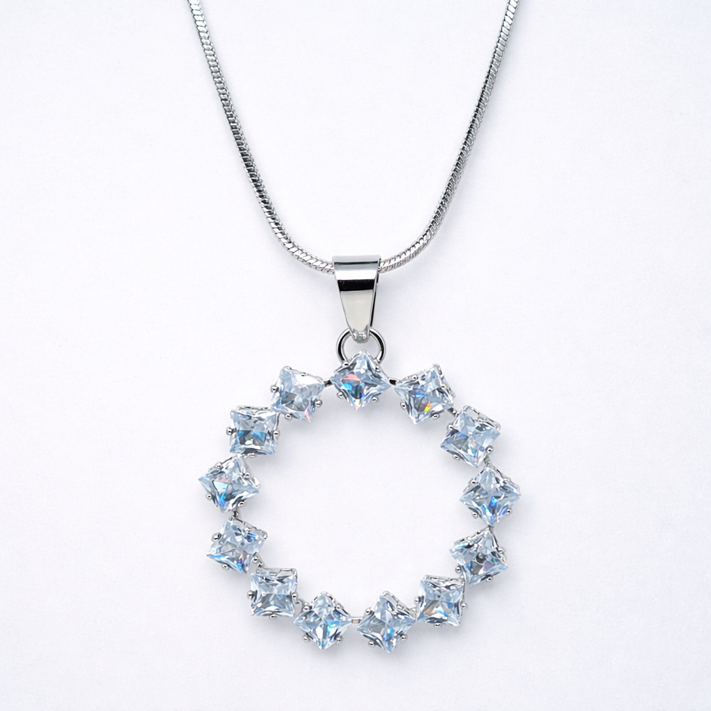 Celeste Crystal Loop Necklace