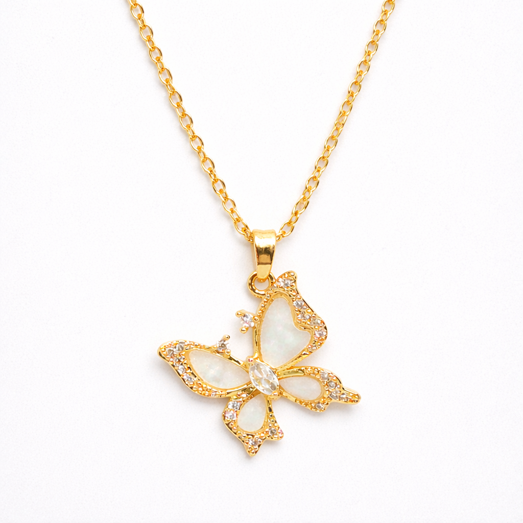 Crystal Butterfly Necklace