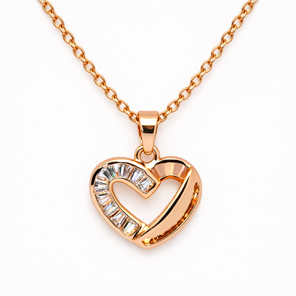 Elegant Crystal Heart Necklace
